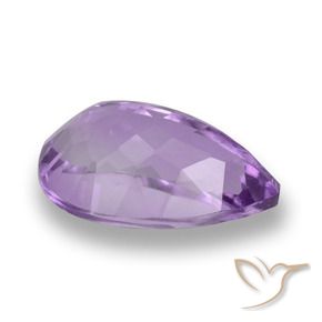 Améthyste Violet moyen naturelle En forme de poire, 6.11 ct, VVS