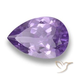 Améthyste Teinte violet profond naturelle En forme de poire, 3.87 ct, VVS