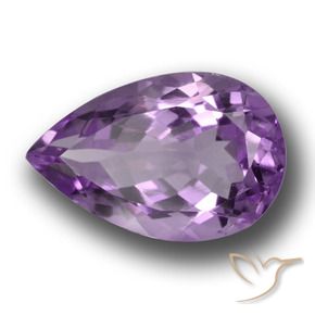 Améthyste Pourpre violacé profond naturelle En forme de poire, 5.41 ct, VVS