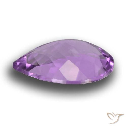 Améthyste Violet Rosâtre naturelle En forme de poire, 4.67 ct, VVS