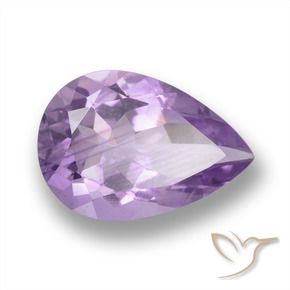 Améthyste Violet moyen naturelle En forme de poire, 4.58 ct, VVS