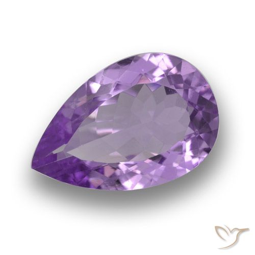 4.85ct Naturel Violet moyen Améthyste, En forme de poire, VVS