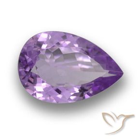 Améthyste Violet moyen naturelle En forme de poire, 4.85 ct, VVS