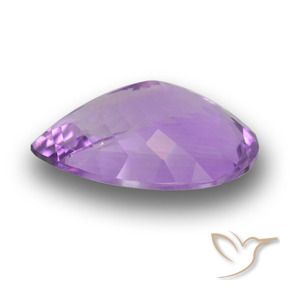 Améthyste pourpre violacé moyen naturelle en forme de poire, 8,86 ct, VVS-VS