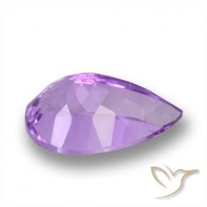 Améthyste Violet violacé naturelle En forme de poire, 5.37 ct, VS