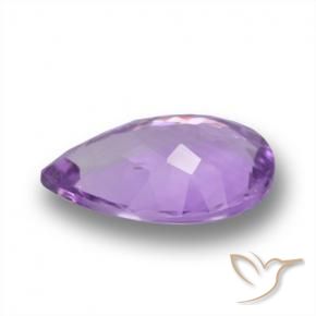 Améthyste Violet violacé naturelle En forme de poire, 4.20 ct, VS