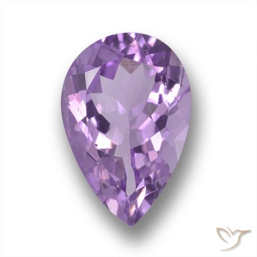 5.41ct Naturel Violet moyen Améthyste, En forme de poire, VS