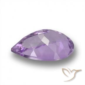 Améthyste Violet moyen naturelle En forme de poire, 5.41 ct, VS