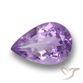 Améthyste Violet violacé naturelle En forme de poire, 5.30 ct, VS