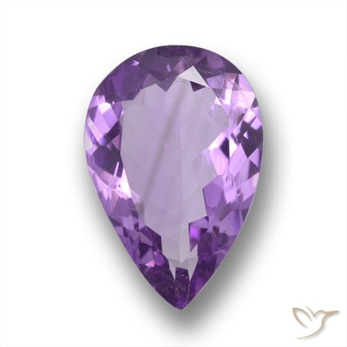 Améthyste Pourpre violacé profond naturelle En forme de poire, 4.06 ct, VS