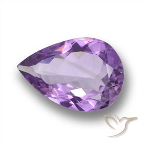 Améthyste Pourpre violacé profond naturelle En forme de poire, 4.06 ct, VS