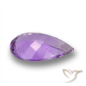 Améthyste Pourpre violacé profond naturelle En forme de poire, 4.06 ct, VS