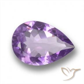 Améthyste Violet violacé naturelle En forme de poire, 4.62 ct, VS