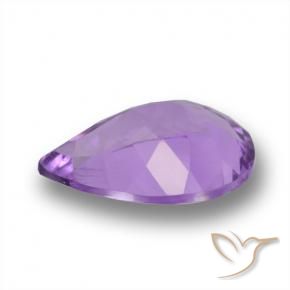 Améthyste Violet violacé naturelle En forme de poire, 4.62 ct, VS