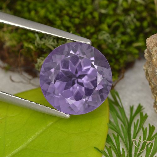 4.80ct Naturel Violet moyen Améthyste, Tour, VVS