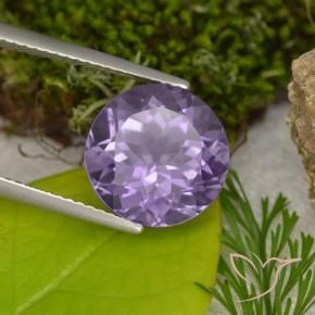 Améthyste Violet moyen naturelle Tour, 4.80 ct, VVS