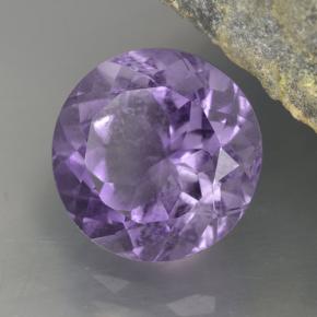 Améthyste violet naturelle coupe roude, 4,69 ct, VVS