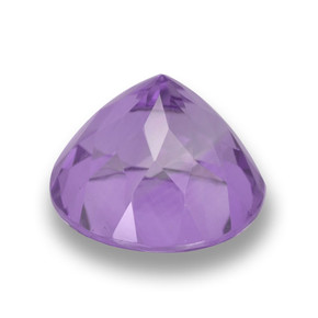Améthyste violet moyen naturelle coupe roude, 5,44 ct, VVS-VS