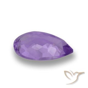 Améthyste Violet moyen naturelle En forme de poire, 4.81 ct, VVS-VS