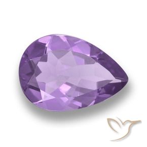 Améthyste Violet moyen naturelle En forme de poire, 3.30 ct, VVS