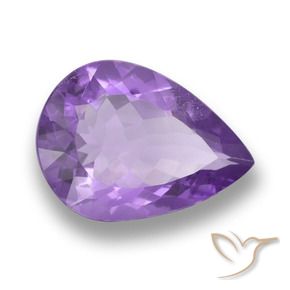 Améthyste Violet moyen naturelle En forme de poire, 7.47 ct, VVS-VS