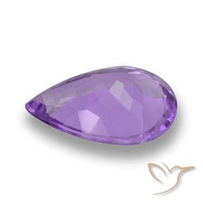 Améthyste Violet moyen naturelle En forme de poire, 7.47 ct, VVS-VS