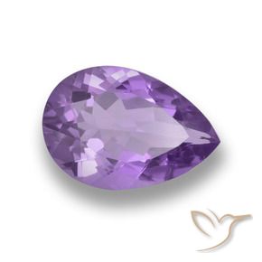 Améthyste Violet foncé naturelle En forme de poire, 4.60 ct, VVS