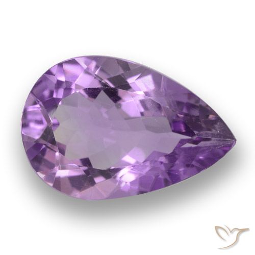 4.64ct Naturel Violet moyen Améthyste, En forme de poire, VVS-VS