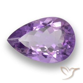 Améthyste Violet moyen naturelle En forme de poire, 4.64 ct, VVS-VS