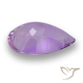 Améthyste Violet moyen naturelle En forme de poire, 4.64 ct, VVS-VS