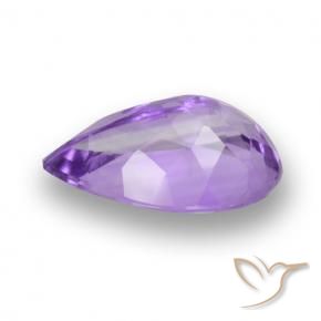 Améthyste Violet moyen naturelle En forme de poire, 4.43 ct, VS