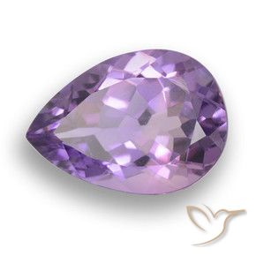 Améthyste Violet violacé naturelle En forme de poire, 5.07 ct, VVS-VS