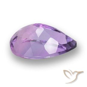 Améthyste Violet violacé naturelle En forme de poire, 5.07 ct, VVS-VS