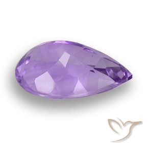 Améthyste Violet moyen naturelle En forme de poire, 4.33 ct, VVS