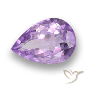 Améthyste Violet moyen naturelle En forme de poire, 5.72 ct, VVS