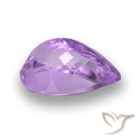 Améthyste Violet moyen naturelle En forme de poire, 5.72 ct, VVS