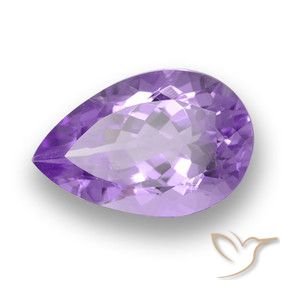 Améthyste Violet moyen naturelle En forme de poire, 6.29 ct, VVS