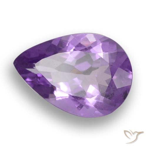 Améthyste Violet foncé naturelle En forme de poire, 4.34 ct, VVS-VS