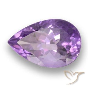 Améthyste Violet foncé naturelle En forme de poire, 5.87 ct, VVS-VS