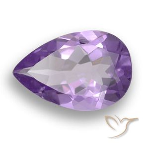 Améthyste Violet moyen naturelle En forme de poire, 4.55 ct, VS
