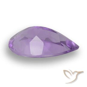 Améthyste Violet moyen naturelle En forme de poire, 4.55 ct, VS