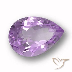 Améthyste Violet rose moyen naturelle En forme de poire, 3.72 ct, VVS-VS
