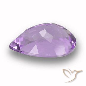 Améthyste Violet rose moyen naturelle En forme de poire, 3.72 ct, VVS-VS