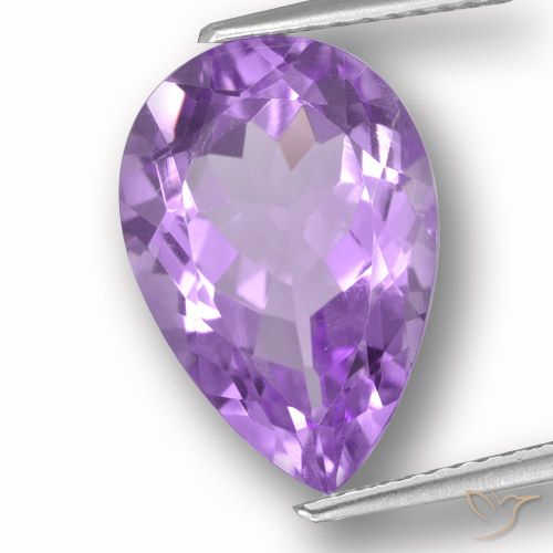 5.86ct Naturel Violet violacé Améthyste, En forme de poire, VVS-VS