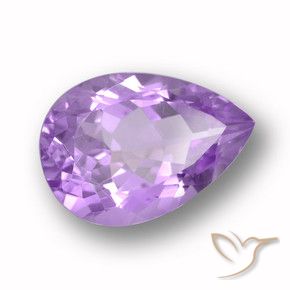 Améthyste Violet violacé naturelle En forme de poire, 5.86 ct, VVS-VS