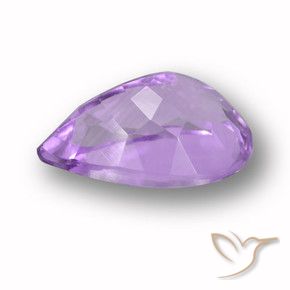 Améthyste Violet violacé naturelle En forme de poire, 5.86 ct, VVS-VS