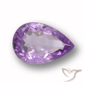 Améthyste Violet foncé naturelle En forme de poire, 4.91 ct, VVS-VS