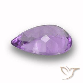 Améthyste Violet foncé naturelle En forme de poire, 4.91 ct, VVS-VS