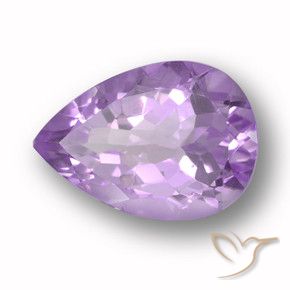 Améthyste Violet Iris naturelle En forme de poire, 3.66 ct, VVS-VS