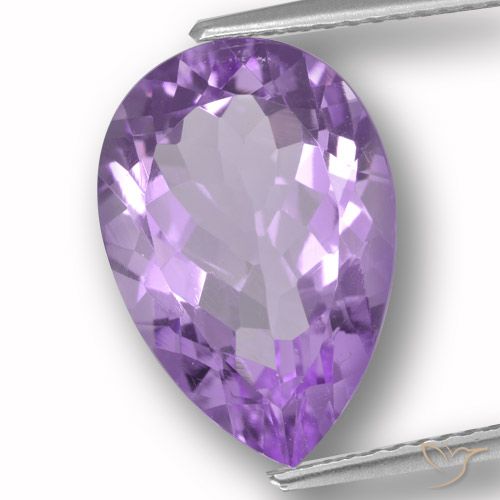 5.32ct Naturel Violet foncé Améthyste, En forme de poire, VVS-VS